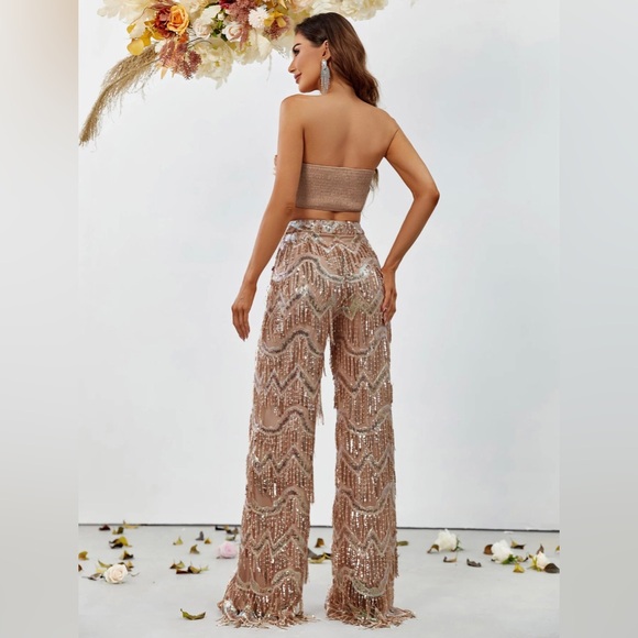 3D floral top with sequin pants - Picture 12 of 12